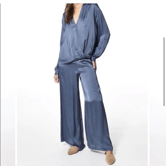 Young fabulous and broke aiko silk pants wide leg - Picture 4 of 5